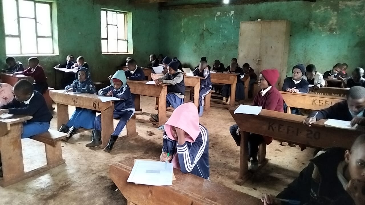 Classroom before and after comparison